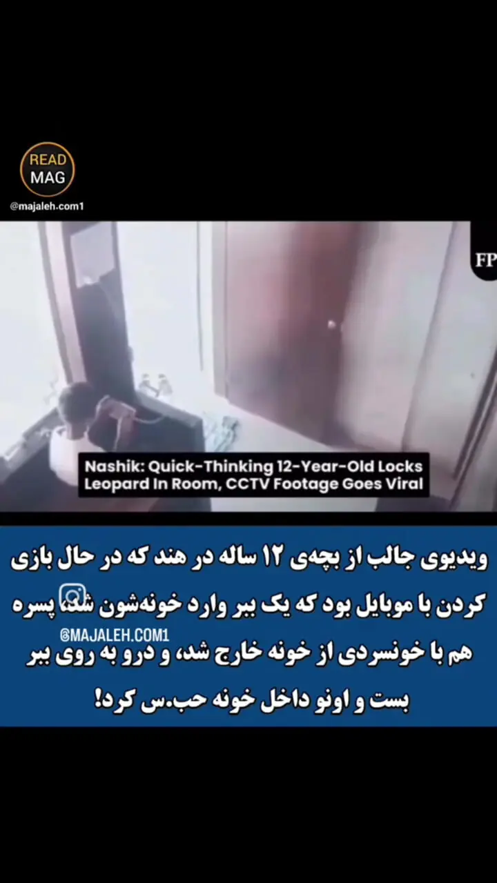 ببینید / عکس العمل جالب بچه 12 ساله پس از روبرو شدن با ببر