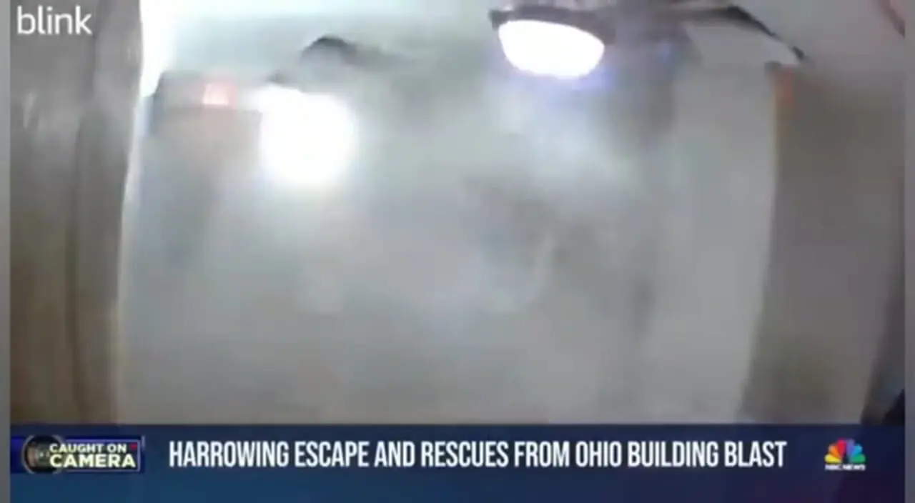 فیلم انفجار هولناک یک ساختمان در اوهایو / تلاش‌های تلخ برای نجات از مرگ