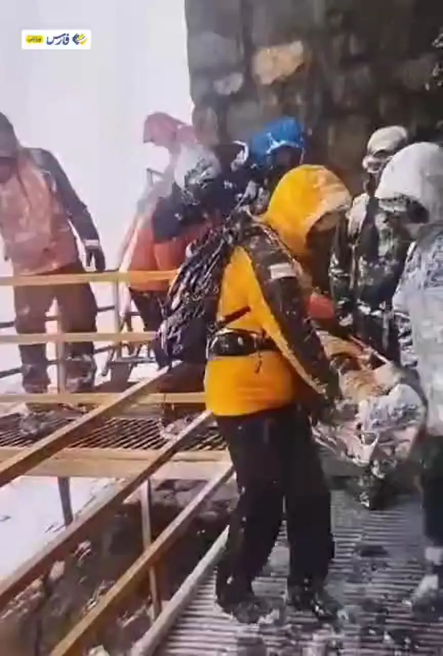 فیلم مرگ 2 کوهنورد روس در صعود قله دماوند