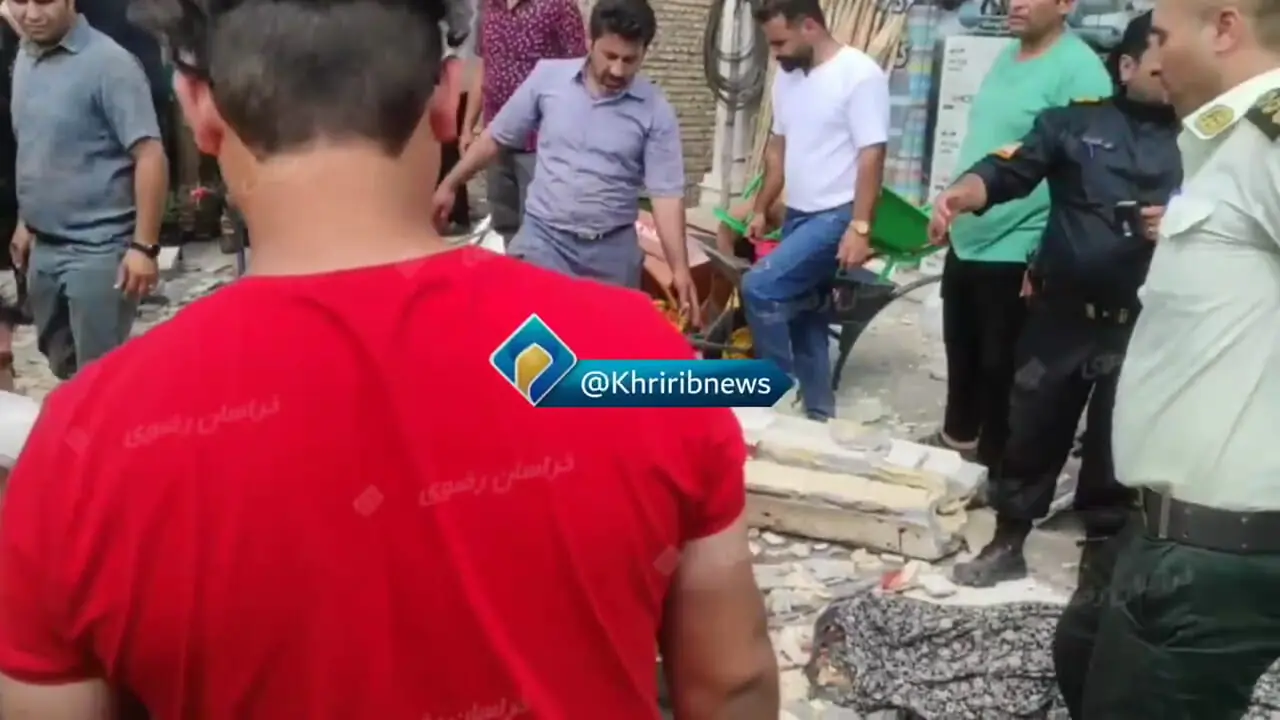 فیلم محل فوت 2 مرد کاشمری در زلزله شدید امروز