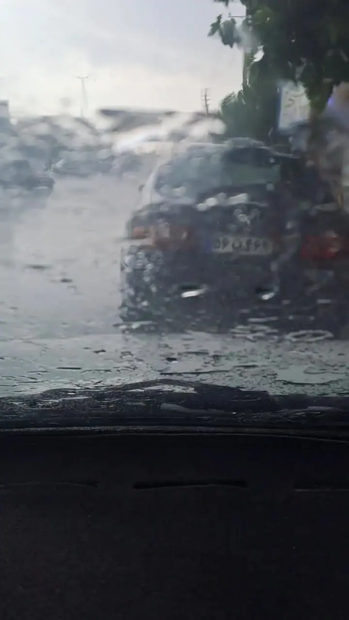 بارش شدید باران در قزوین