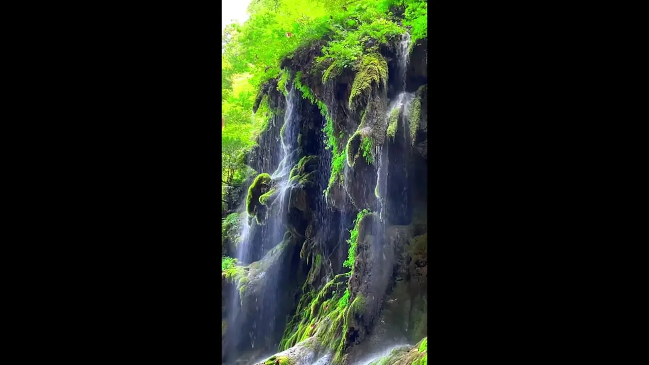 آبشار بهشت باران در جنگل های گلستان