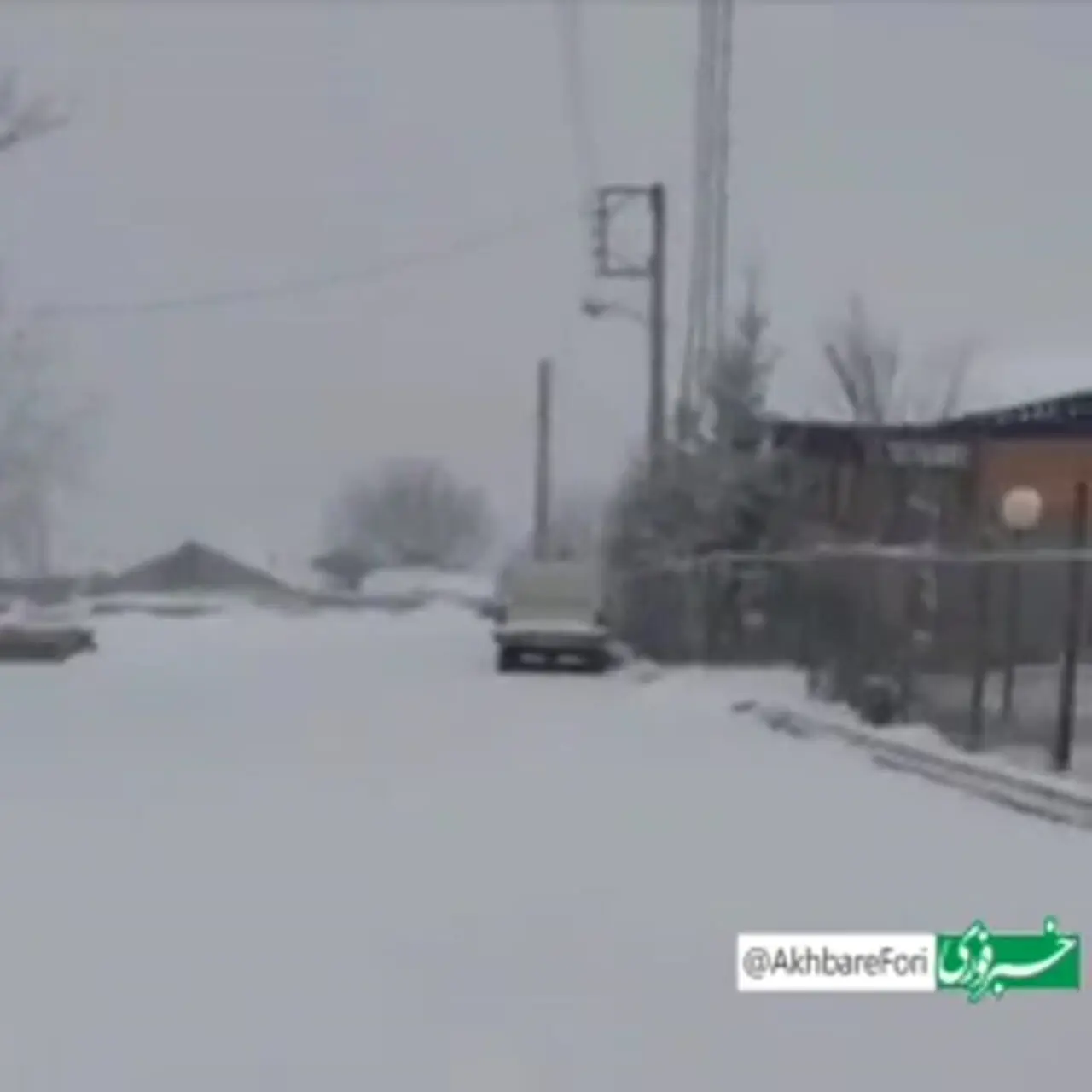 فیلم بارش برف سنگین در کجور مازندران