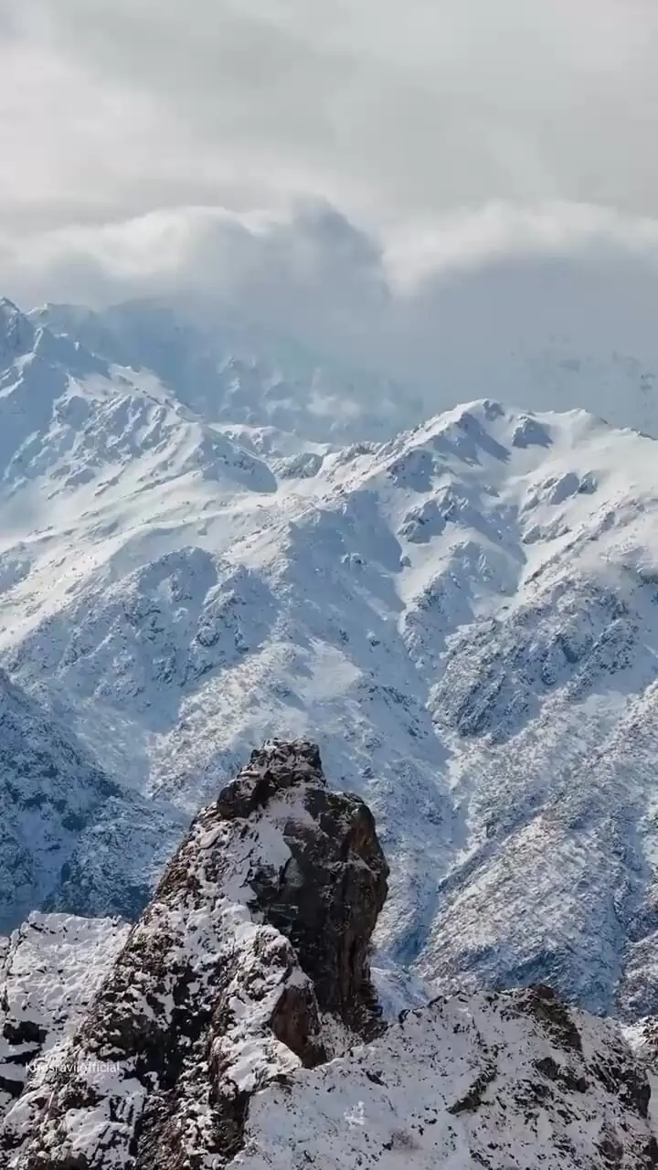 فیلم از برف و زیبایی‌های زمستانی در کردستان