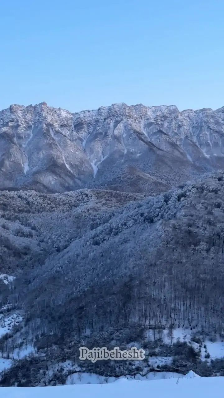 فیلم برف در روستای پاجی دودانگه ساری