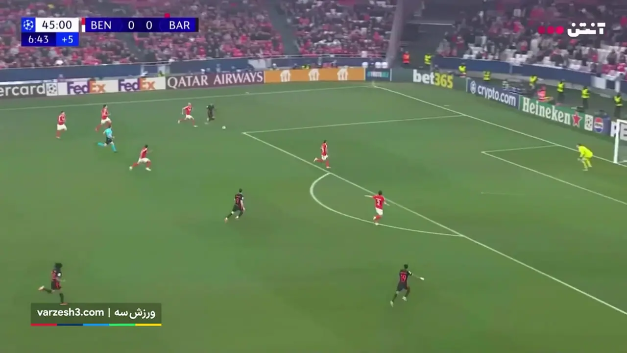 خلاصه بازی بنفیکا 0 - 1بارسلونا 