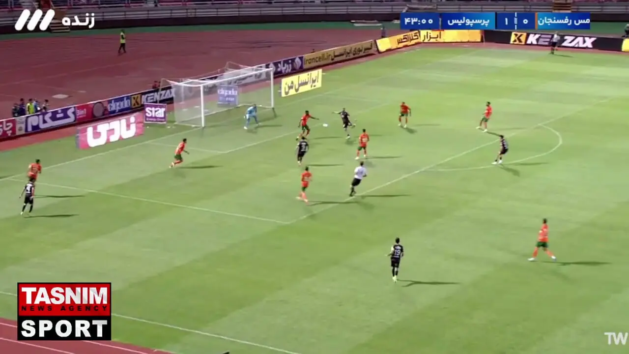 گل دوم پرسپولیس به مس رفسنجان توسط سردار دورسون
