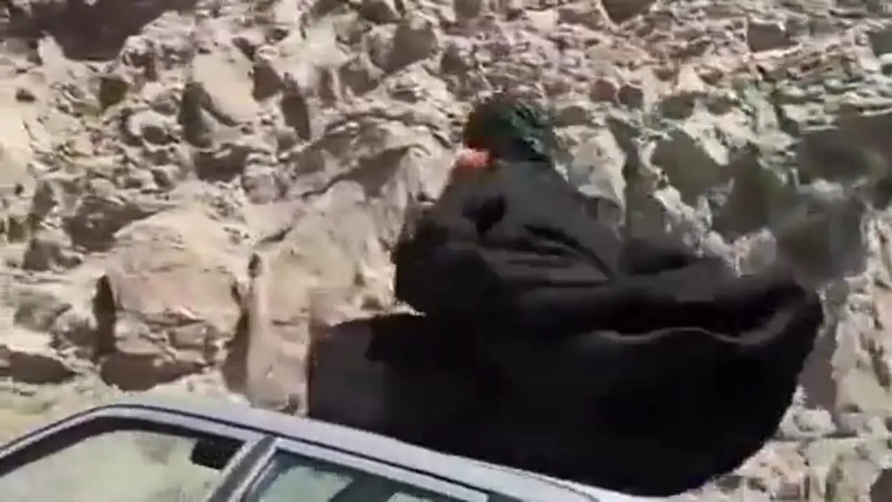 حرکت خطرناک زن بدلکار، خودروی شوهرش را به پارکینگ فرستاد !