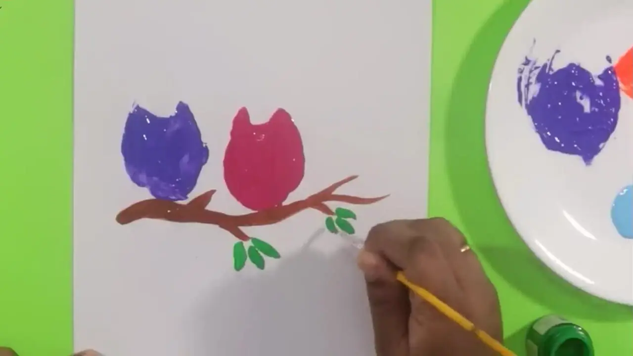 نقاشی کودکانه/ با سیب زمینی پرنده بکشیم!