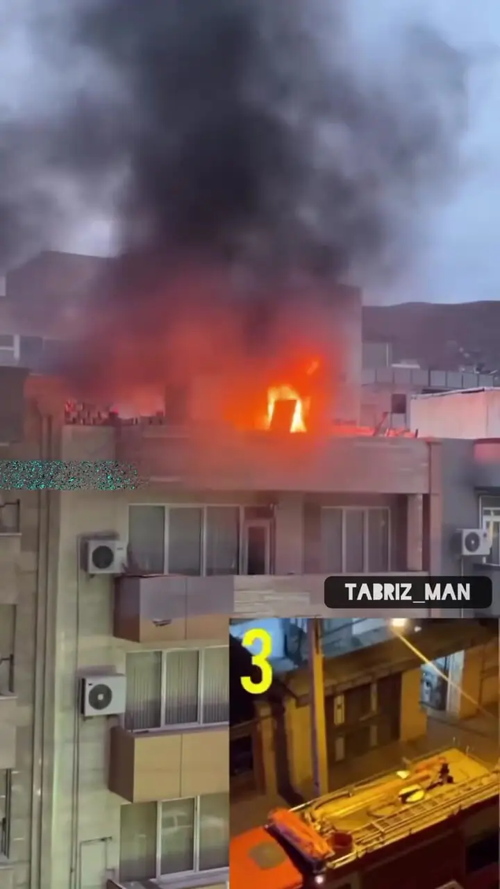 جنجال دوباره در ساختمان معروف تبریز / آتش سوزی ساختمان به دست ساکن روانی