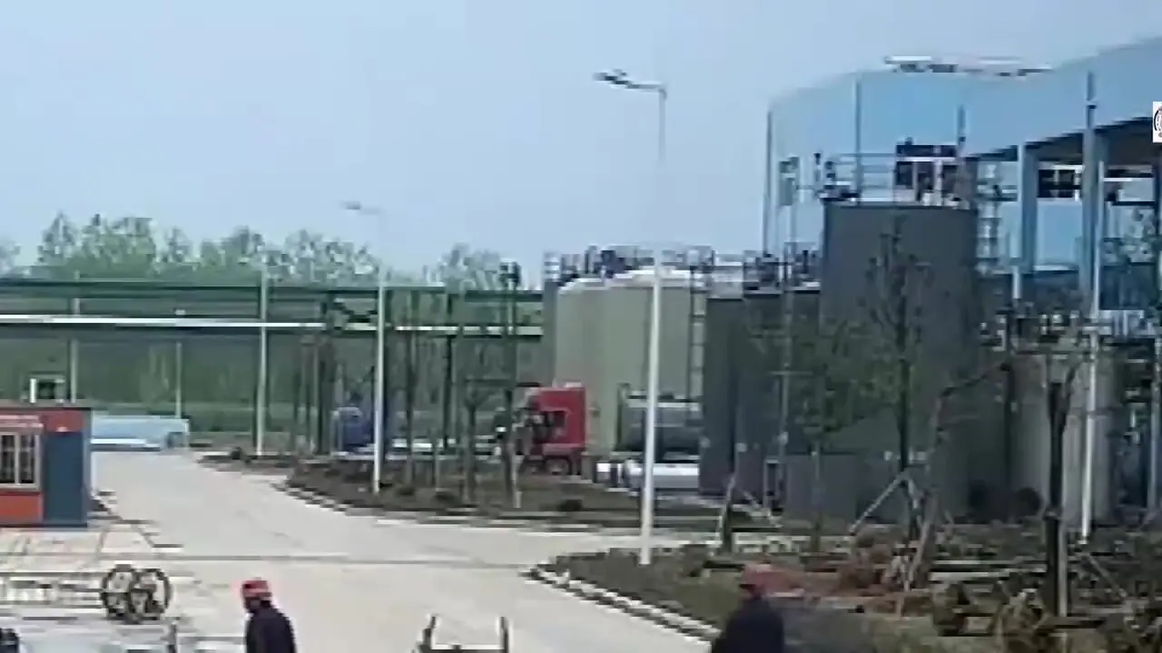 فیلم لحظه انفجار کارخانه شیمیایی چین