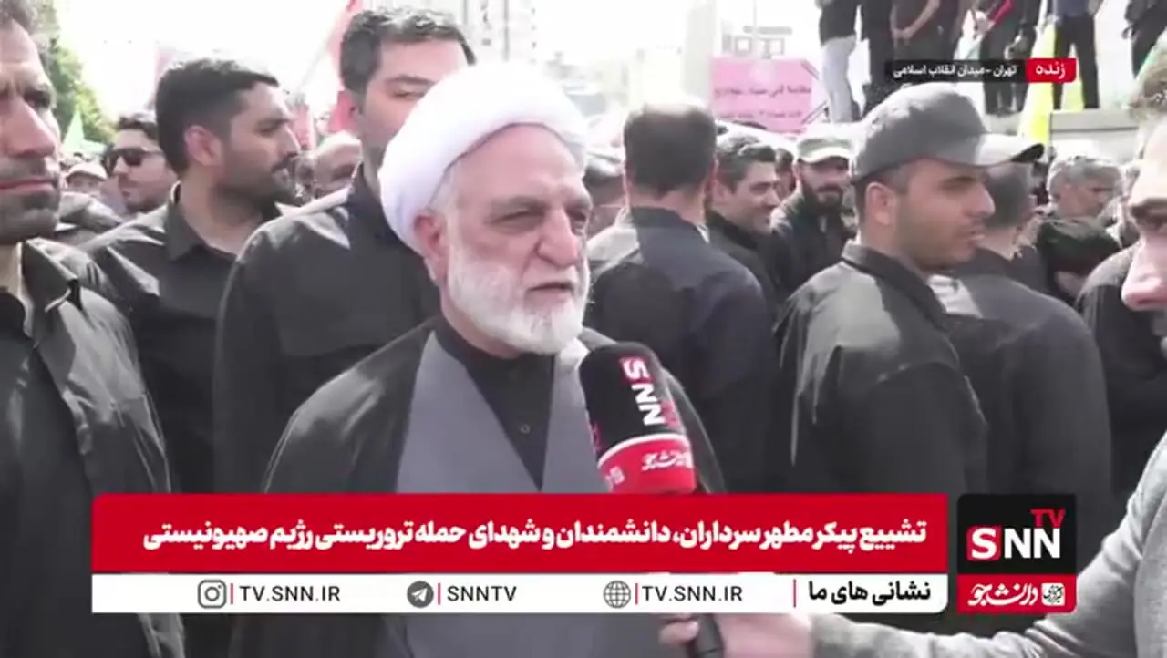 حضور محسنی اژه ای در مراسم تشییع شهدای اقتدار