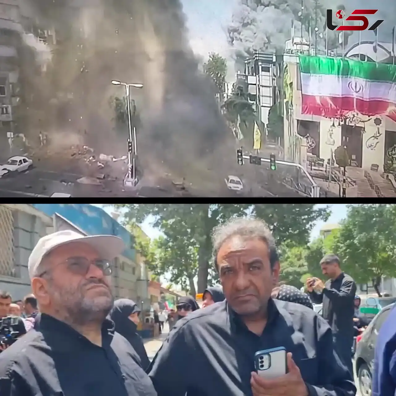 فیلم انفجار با موشک اسرائیل در میدان قدس تجریش واقعیست  + فیلم گفتگو با شاهد عینی 