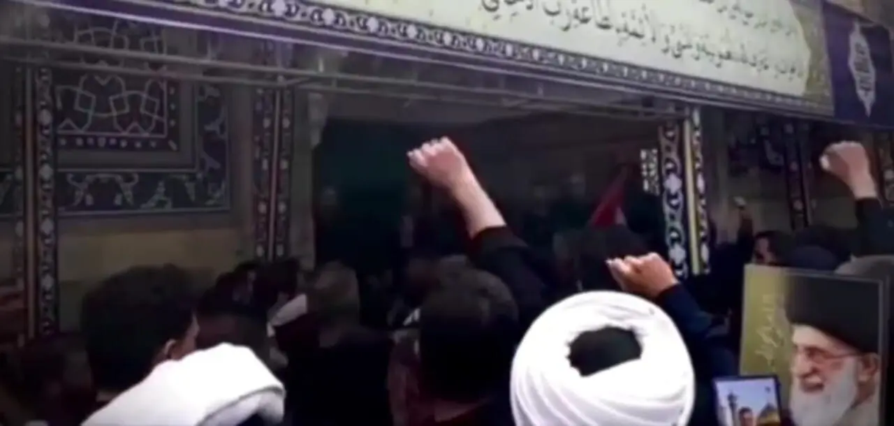 فیلم حضور سردار قاآنی در تشییع شهید ایزدی 