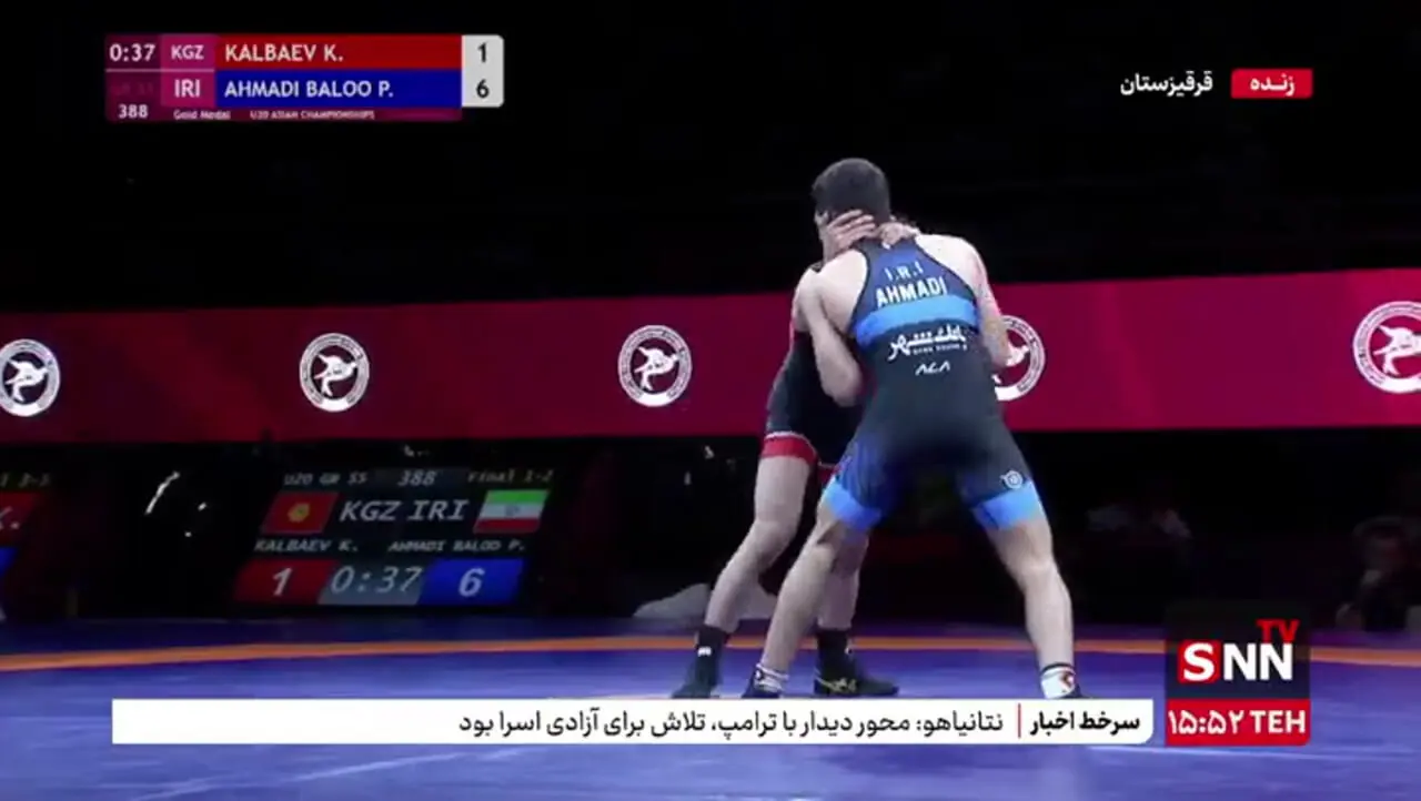 پیام احمدی پسر طلایی ایران در کشتی فرنگی جوانان قهرمانی آسیا