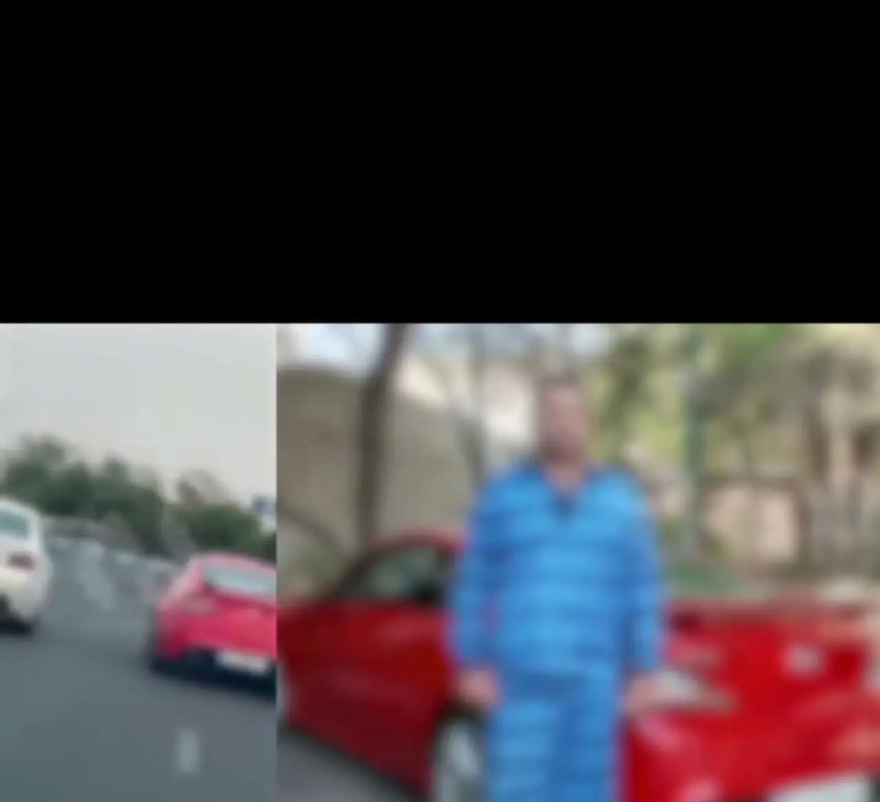 فیلم دستگیری راننده هنجارشکن قمه به دست در تبریز 