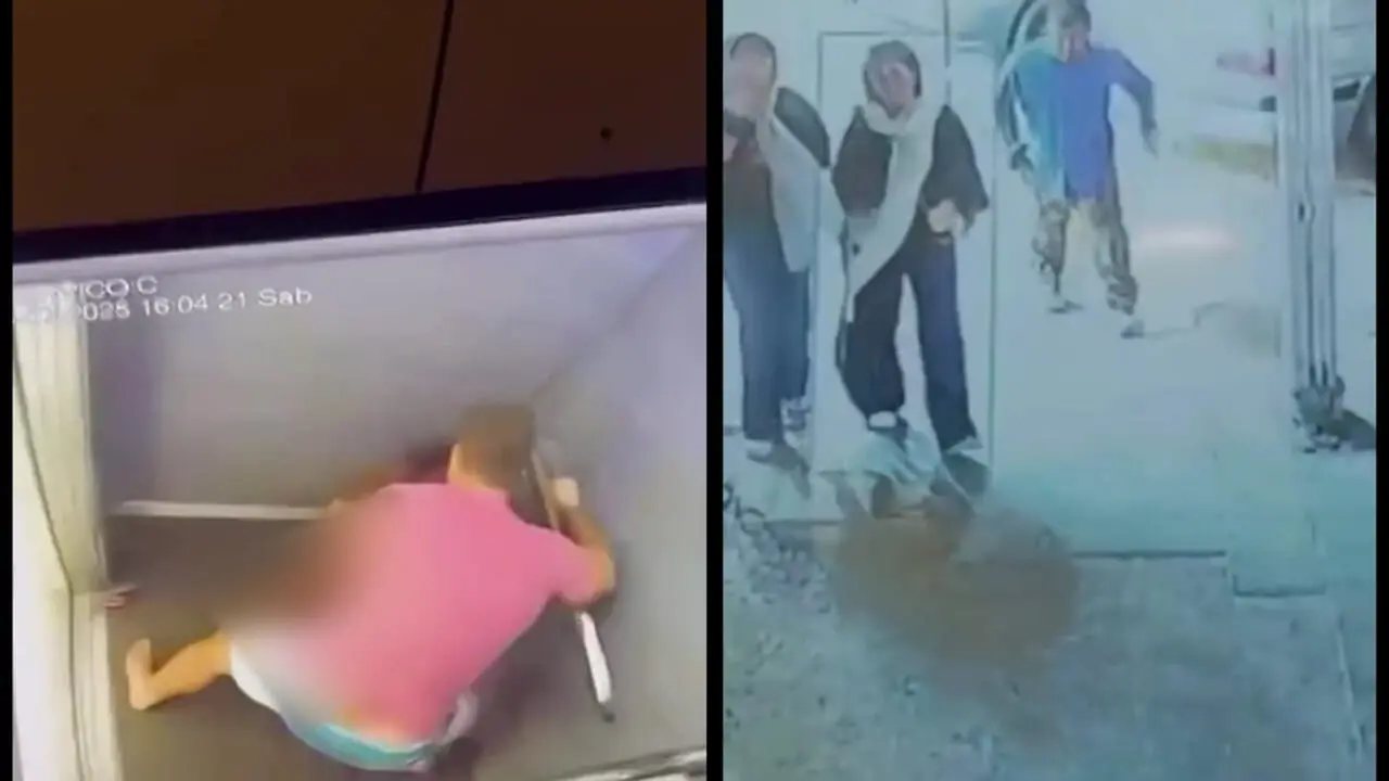 فیلم لحظه لگد محکم یک مرد به پشت کمر  دختر جوان در گچساران  / مرد مهاجم کیست ؟!