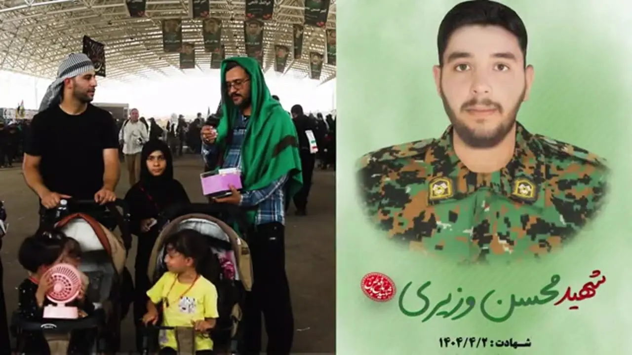 یاد شهدای جنگ 12 روزه در پیاده‌روی اربعین با نذر قدم زائران