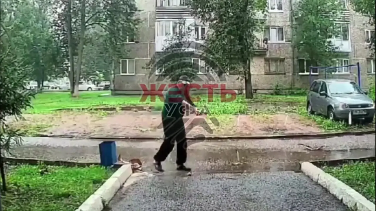 فیلم لحظه افتادن مرد و ترکیدن بطری پرخطر
