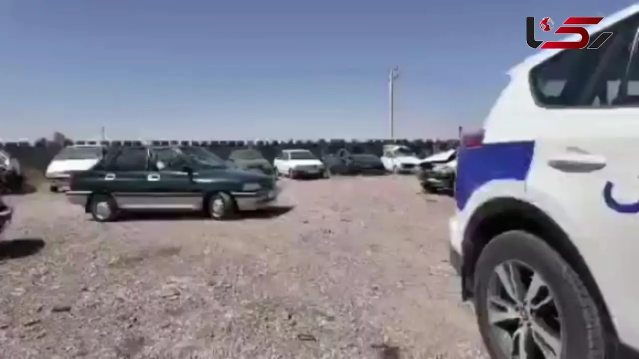 از جاده تا آتش زیر ماشین خودروی متخلف در سمنان توقیف شد!