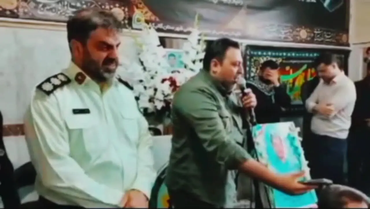 مراسم تلخ وداع با پیکر مطهر شهید پلیس حسن تولی در گلستان