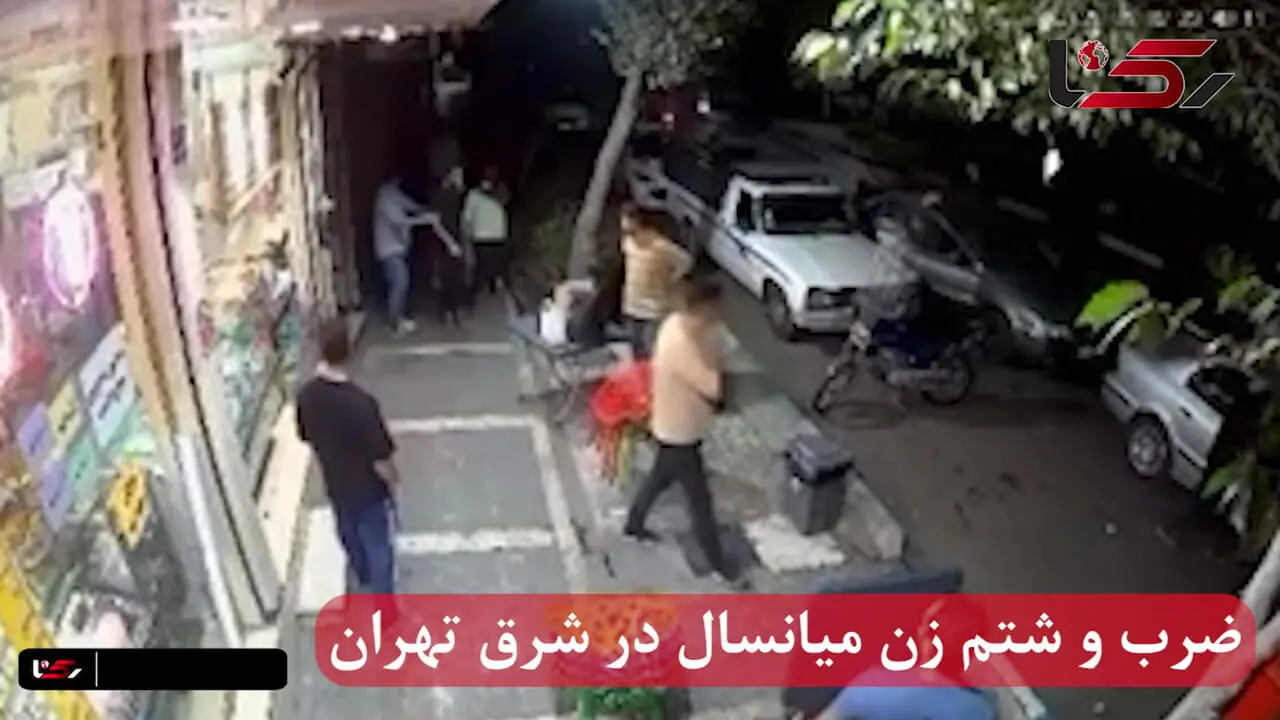 فیلم / بی شرم ترین اوباش قداره کش تهران که پیرزن را کتک زدند / ببینید پیرزن بی گناه چطور پرت شد ...