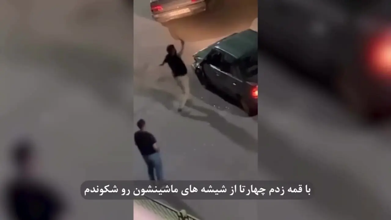فیلم اعترافات مرد قمه به دست در آذربایجان شرقی / وحشیانه به پراید حمله کرده بود