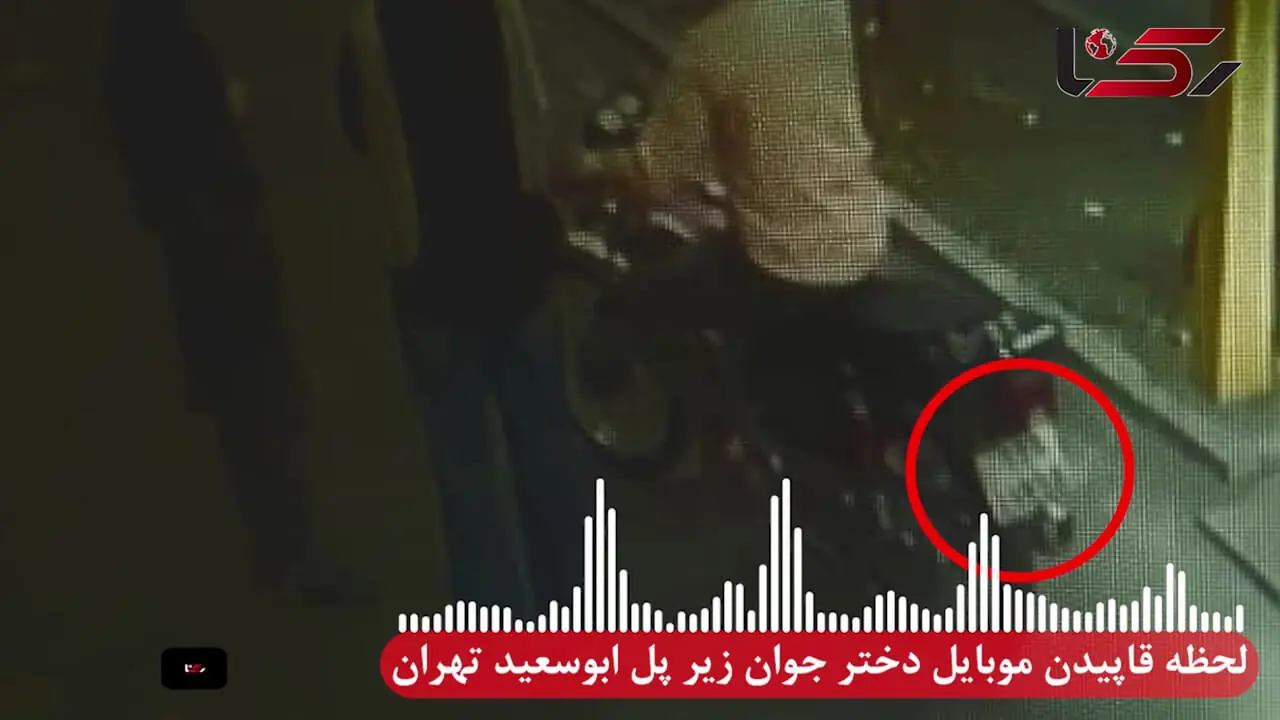 فیلم لحظه قاپیدن موبایل دختر جوان زیر پل ابوسعید تهران + گفتگو با دختر تهرانی
