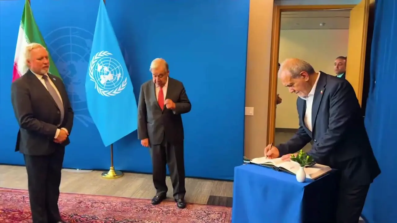 دیدار رئیس‌جمهور پزشکیان و دبیرکل سازمان ملل متحد