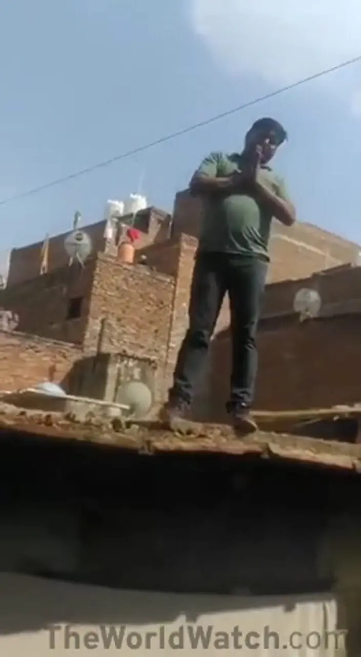 فیلم پرتاب دختر از پشت‌بام توسط صاحب خانه