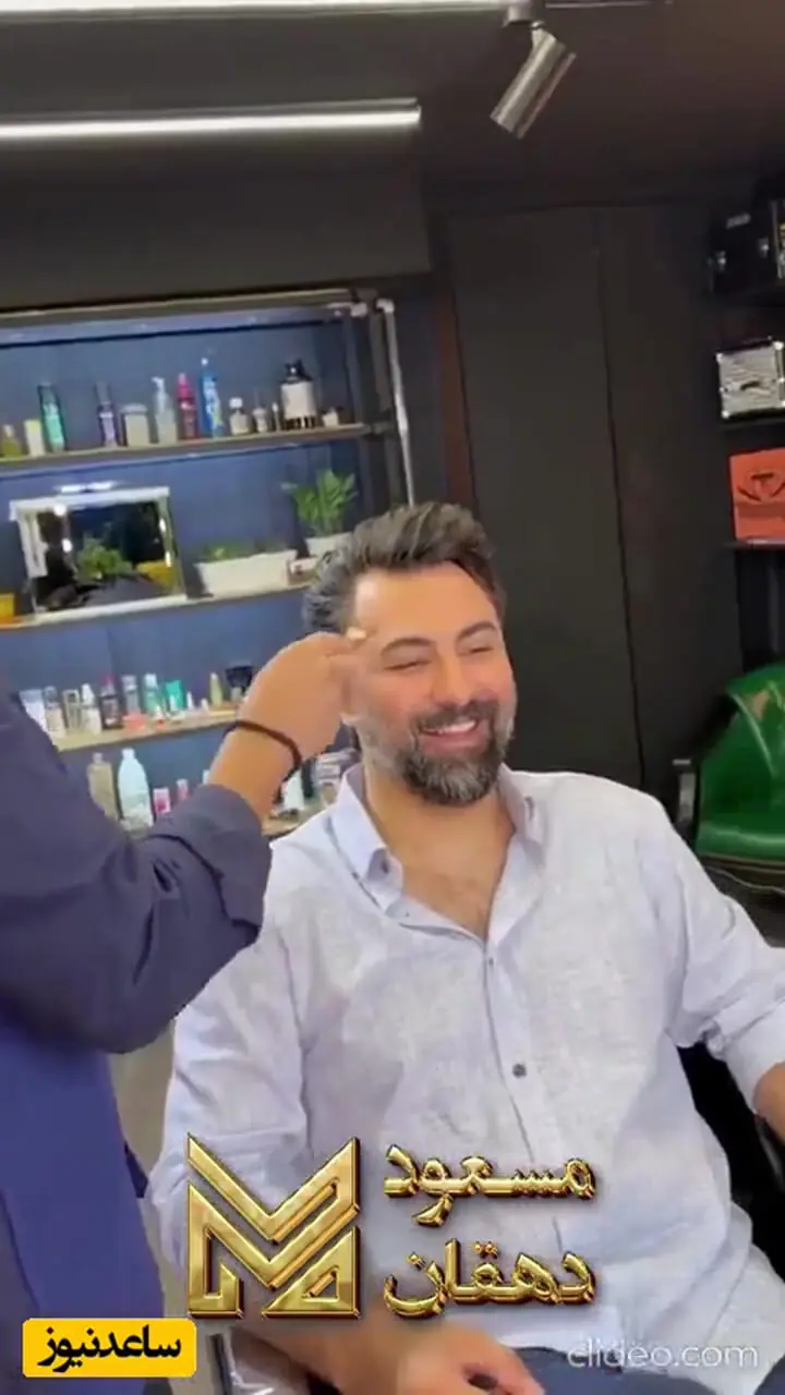 فیلم دیده نشده از پشت صحنه آماده شدن بابک انصاری تازه داماد  آرام جعفری برای مراسم عروسی با شکوهشان