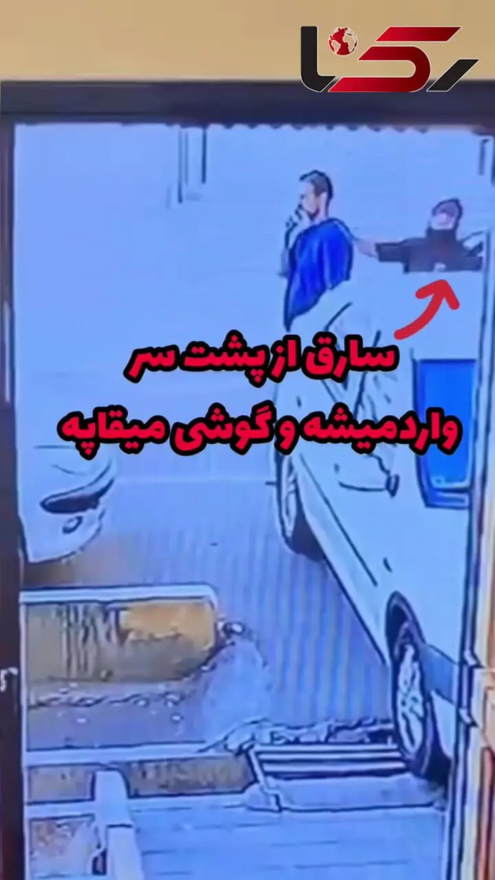 فیلم سرقت حرفه ای تلفن همراه از یک پسر جوان / در تهران نو رخ داد
