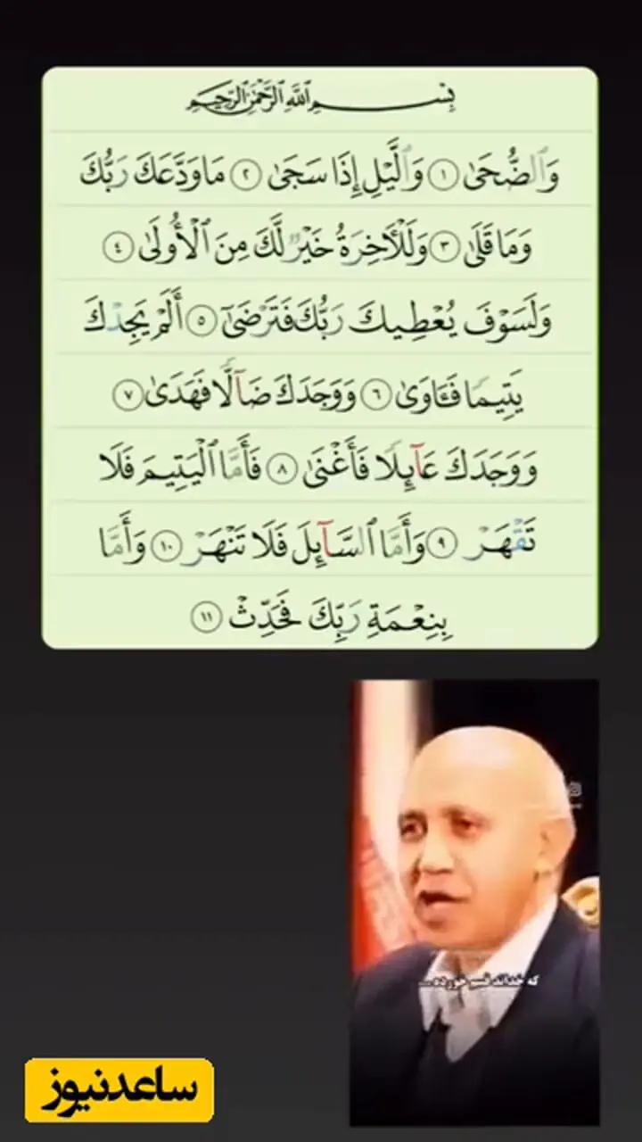 دکتر الهی قمشه ای: هر وقت دلتون از عالم گرفت فکر کردید که خدا کجاست که به ما کمک کنه کسی مراقب ما نیست این سوره رو بخونید معجزه میکنه/ پروردگار تو، تورو رها نکرده