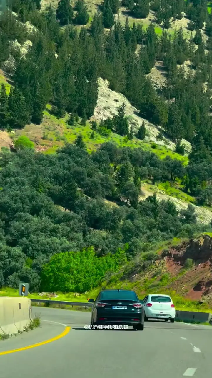فیلم طبیعت سرسبز جاده زیبای رودبار به رشت