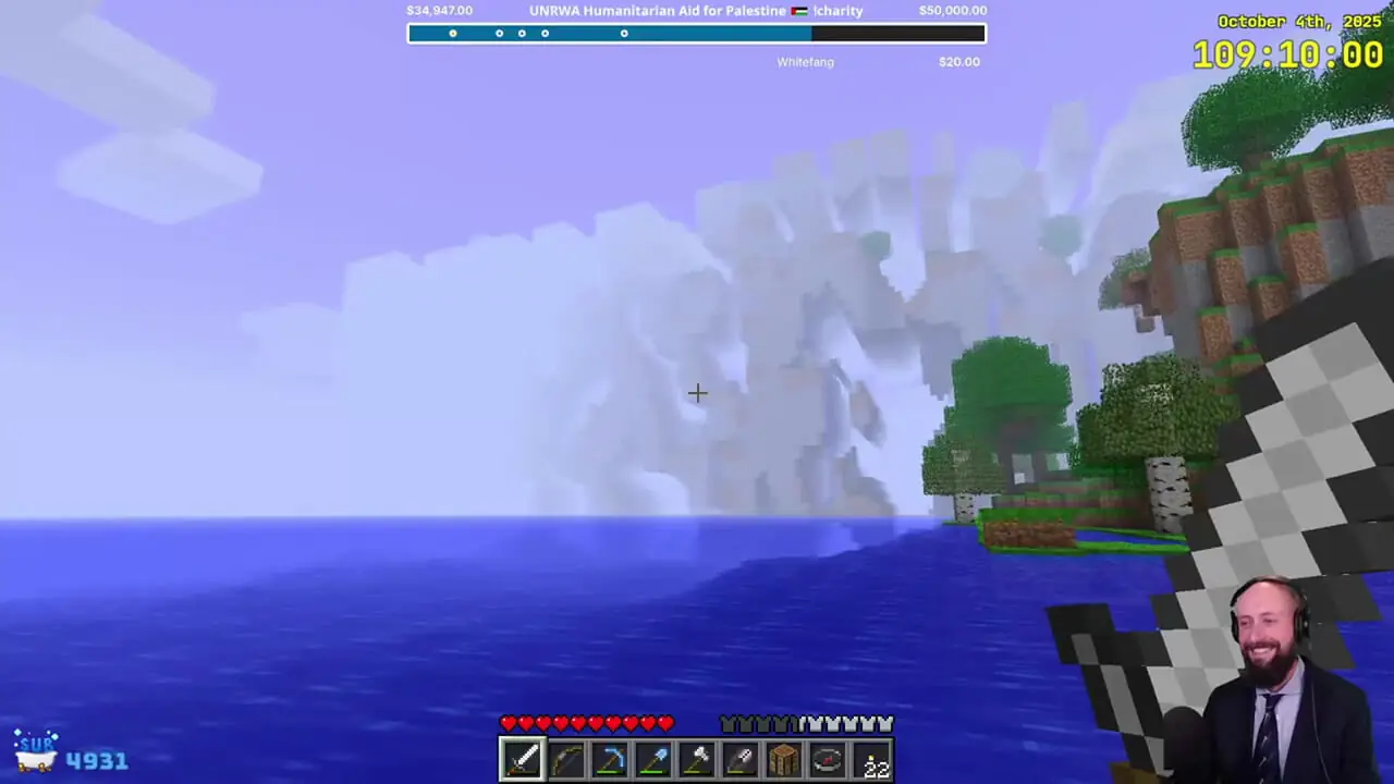 رسیدن استریمر به Far Lands پس از ۱۴ سال در ماینکرافت! + فیلم