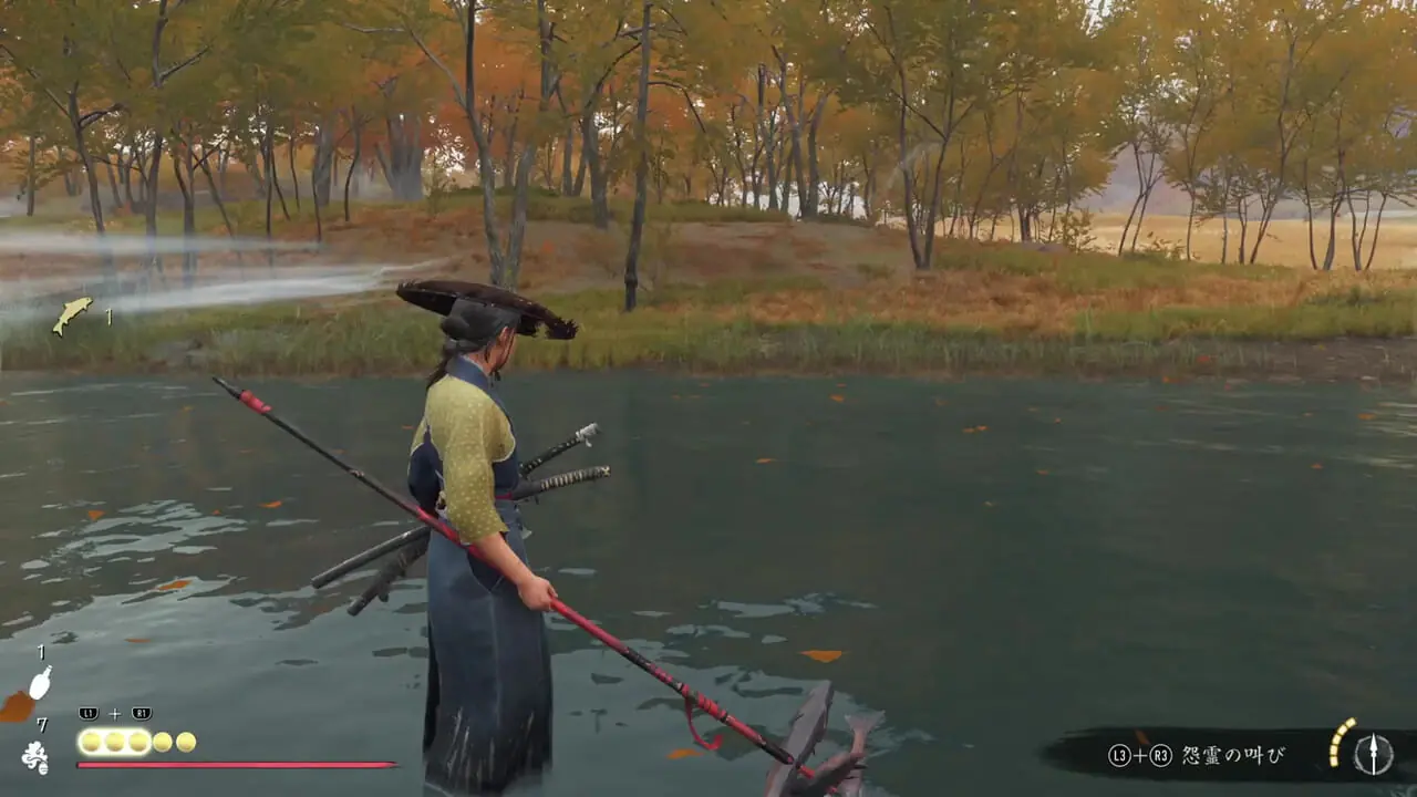 ماهیگیری با نیزه در بازی گوست اف یوتی + فیلم