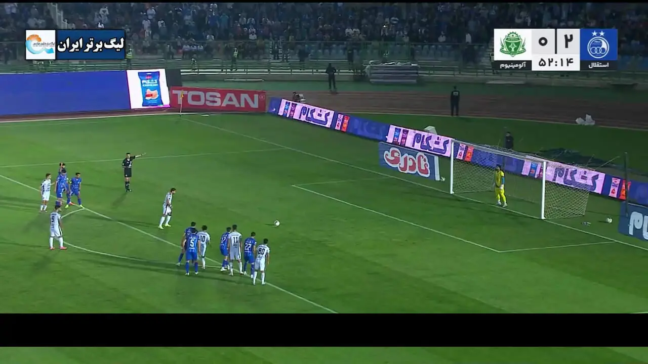 گل اول آلومینیوم توسط رحمان جعفری در دقیقه 53 / استقلال 2 - آلومینیوم 1