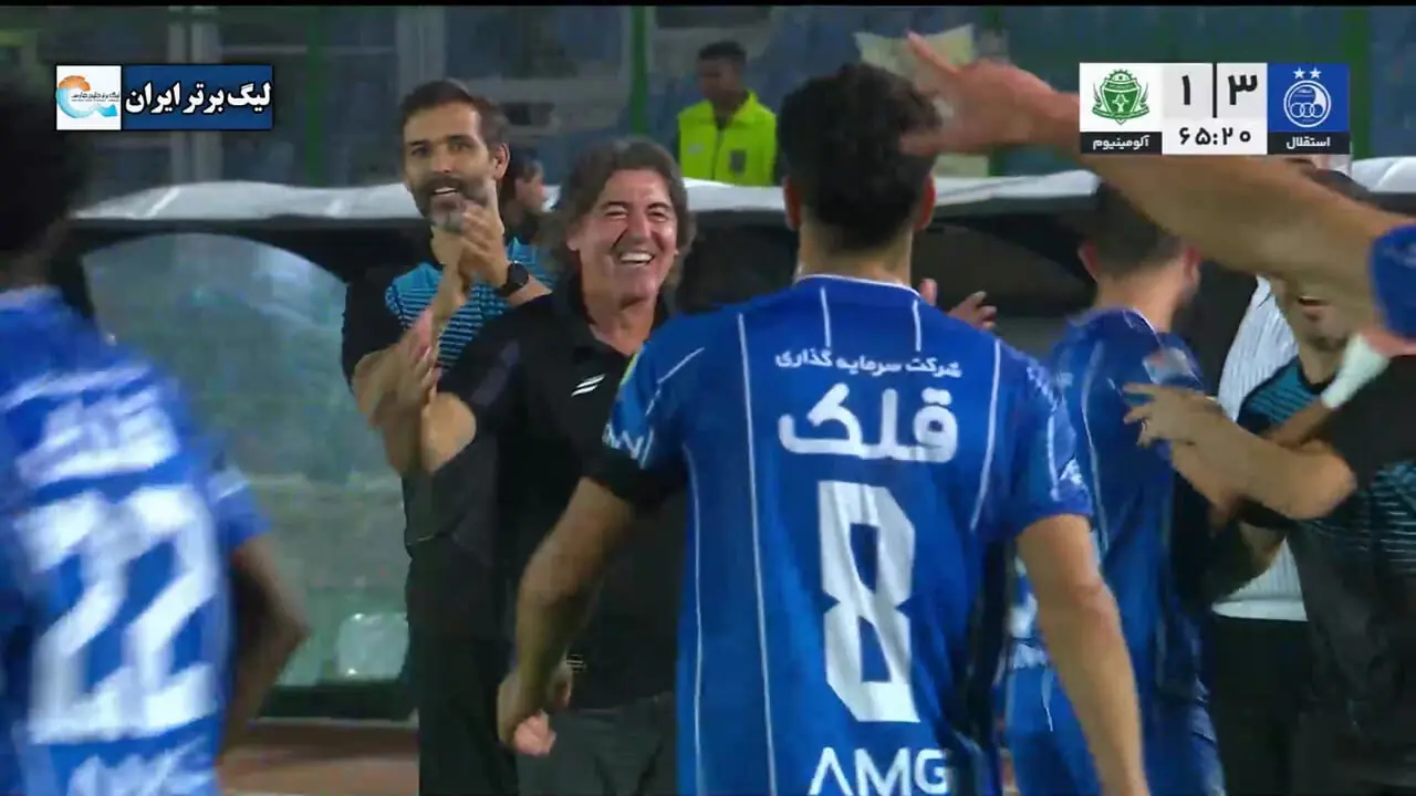 گل سوم استقلال توسط کوشکی در دقیقه 65 /استقلال 3 - آلومینیوم 1