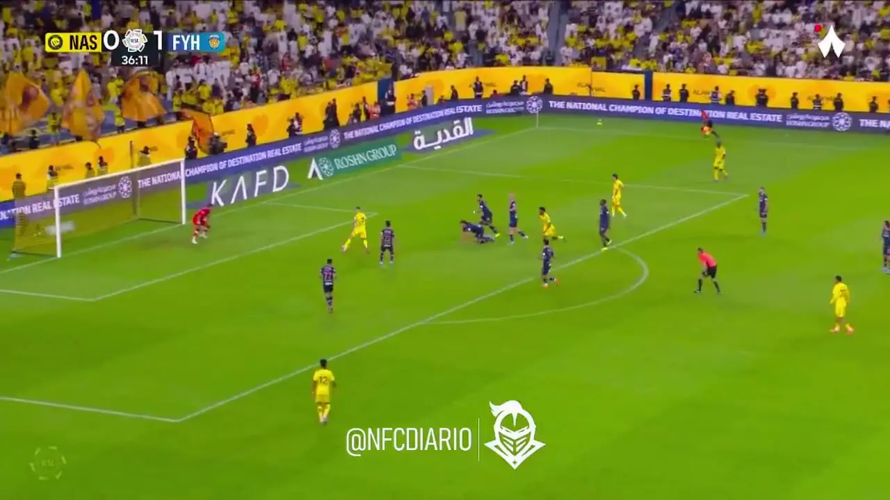  گلزنی «رونالدو» در بازی امشب النصر مقابل الفیحا + فیلم