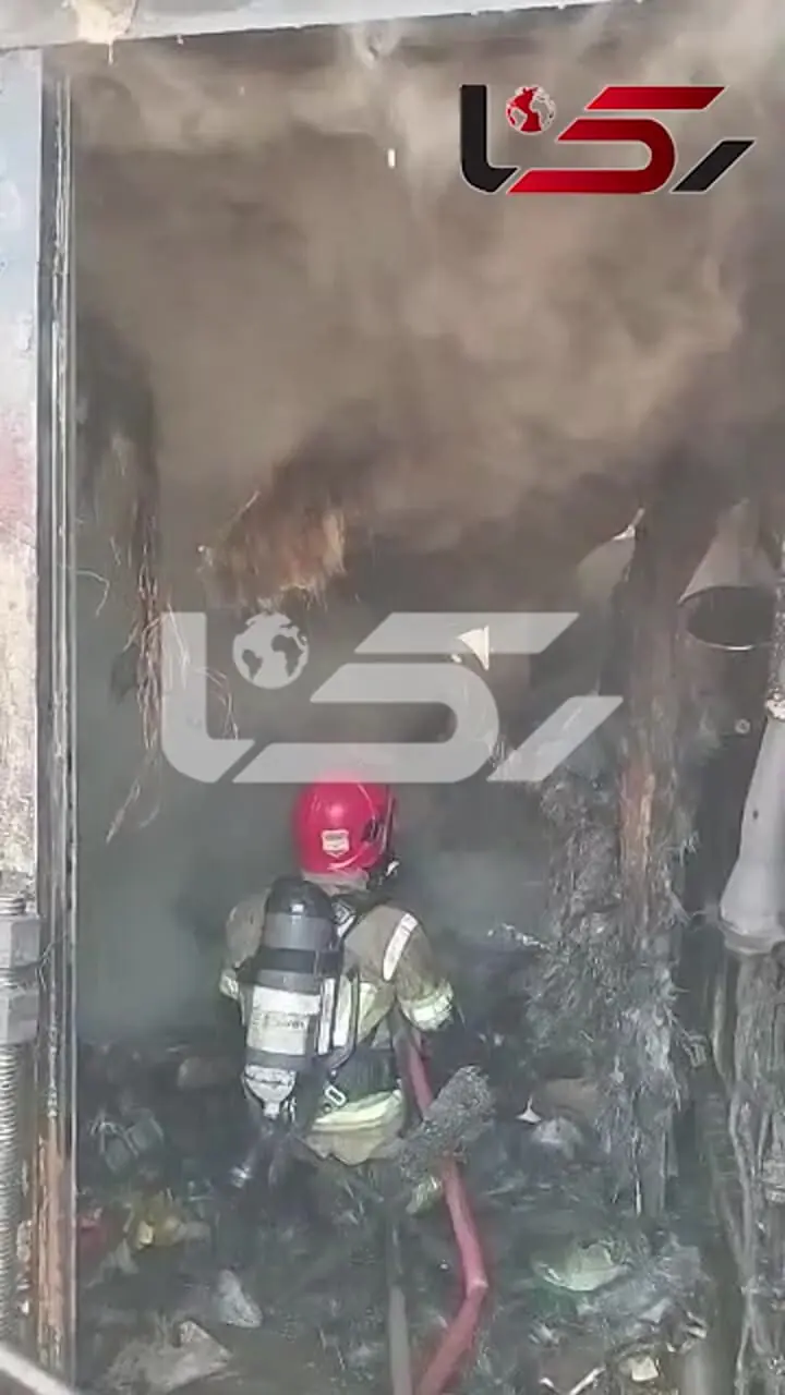فیلم لحظه آتش‌سوزی هولناک در کارگاه شارژ سیلندر گاز مایع در مسعودیه