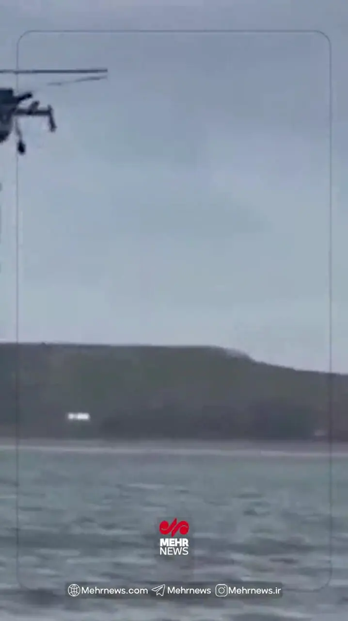 فیلم سقوط بالگرد روسیه در ساحل خزر