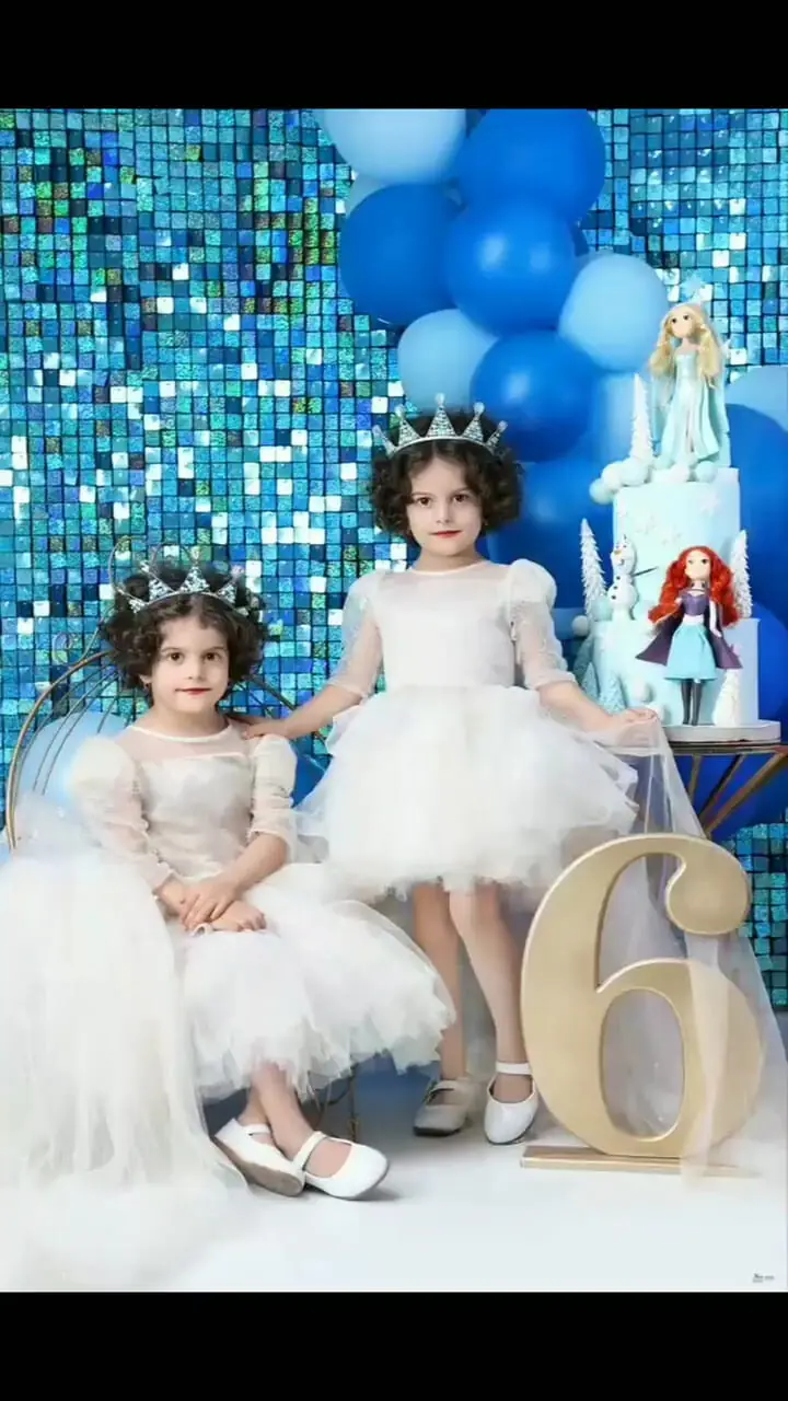 فیلم/ نگاهی به جشن تولد شاهانه 6 سالگی آوینا و آنیتا، دوقلوهای دوست داشتی بهنوش طباطبایی در سریال «سووشون» با خلاقیت اوستا قناد تهرانی با تم پرنسسی