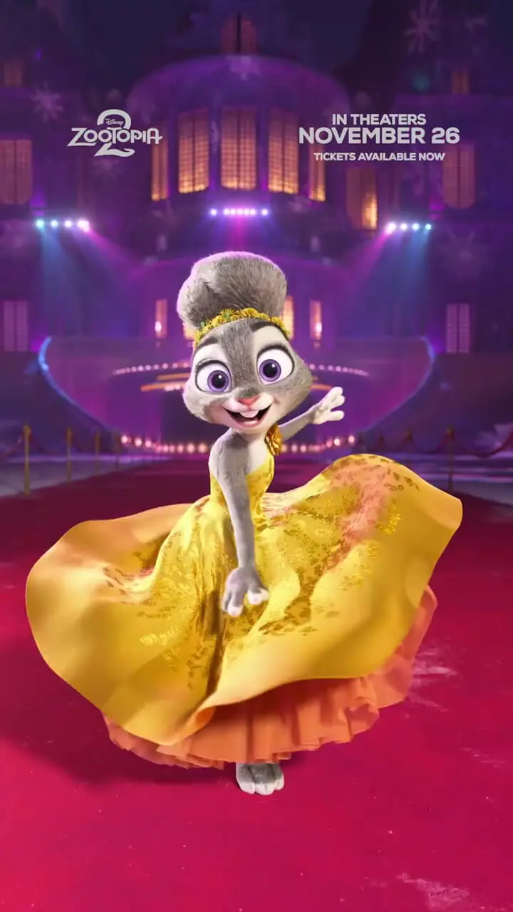 طراحی محبوب جودی خرگوشه زوتوپیا روی فرش قرمز! + فیلم