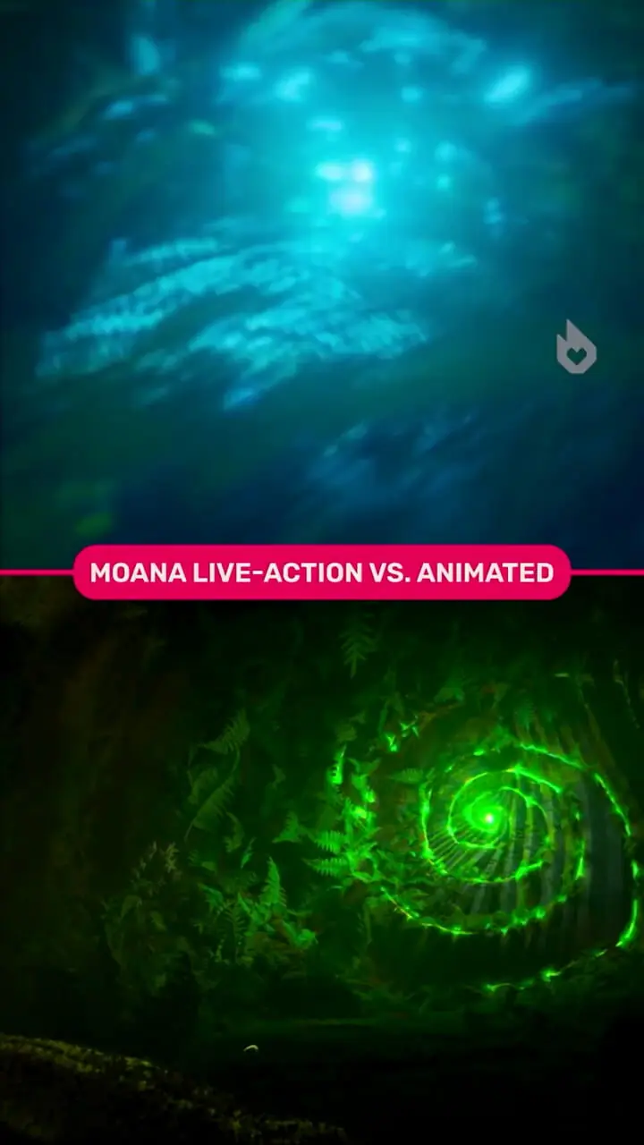  مقایسه‌ لایواکشن و انیمیشن  موانا + فیلم