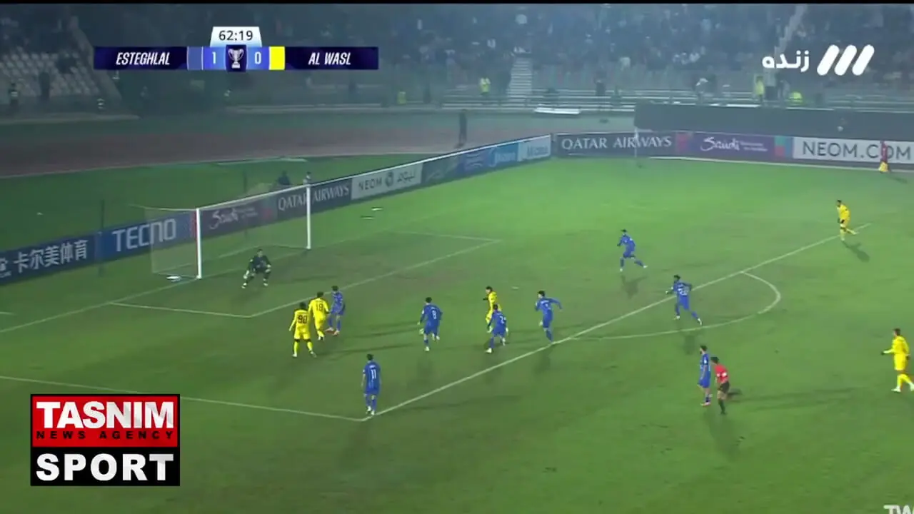  گل اول الوصل توسط هوگو در دقیقه 63
- استقلال 1 - الوصل 1