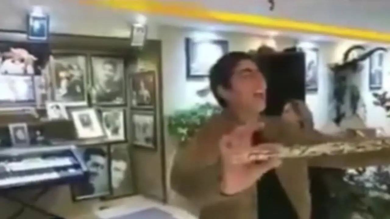 فیلم آواز شاد /  رقص با عصای وراث فردین به یاد فیلم گنج قارون هنرمند خالص