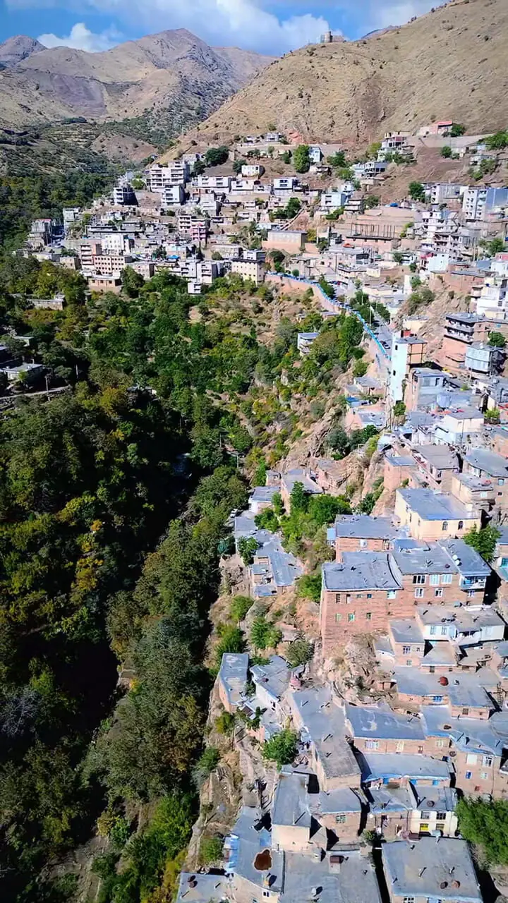 فیلم تصاویر هوایی نودشه کردستان