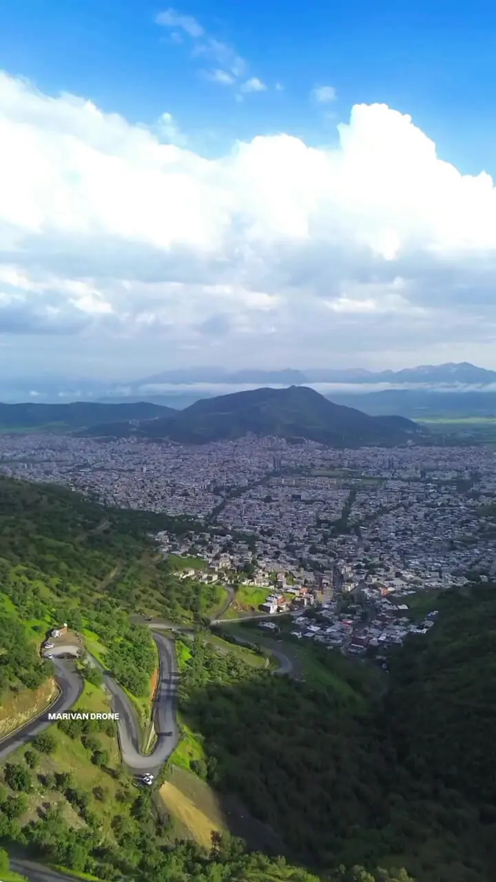 فیلم مناظر هوایی شهر زیبای مریوان