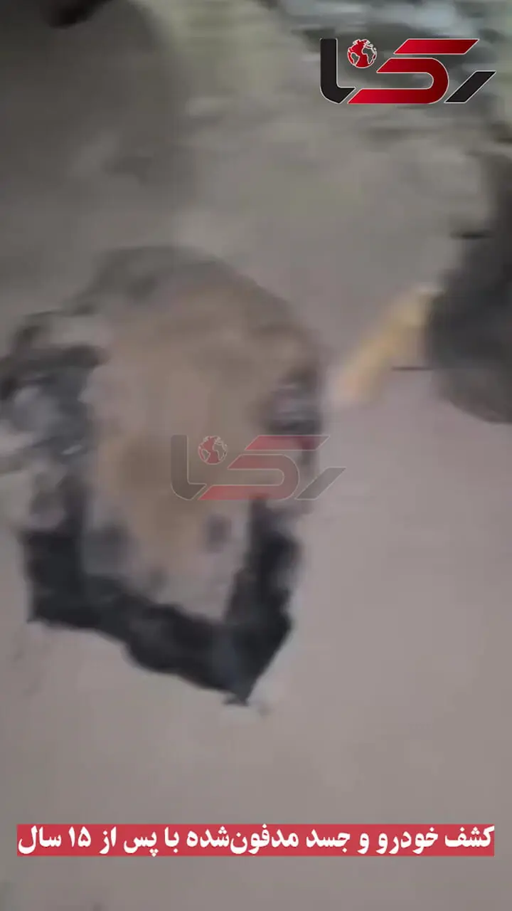 فیلم کشف پژو با جمجمه و اسکلت انسان  پس از ۱۵ سال در حوالی اهواز / از زیر زمین بیرون کشیده شد