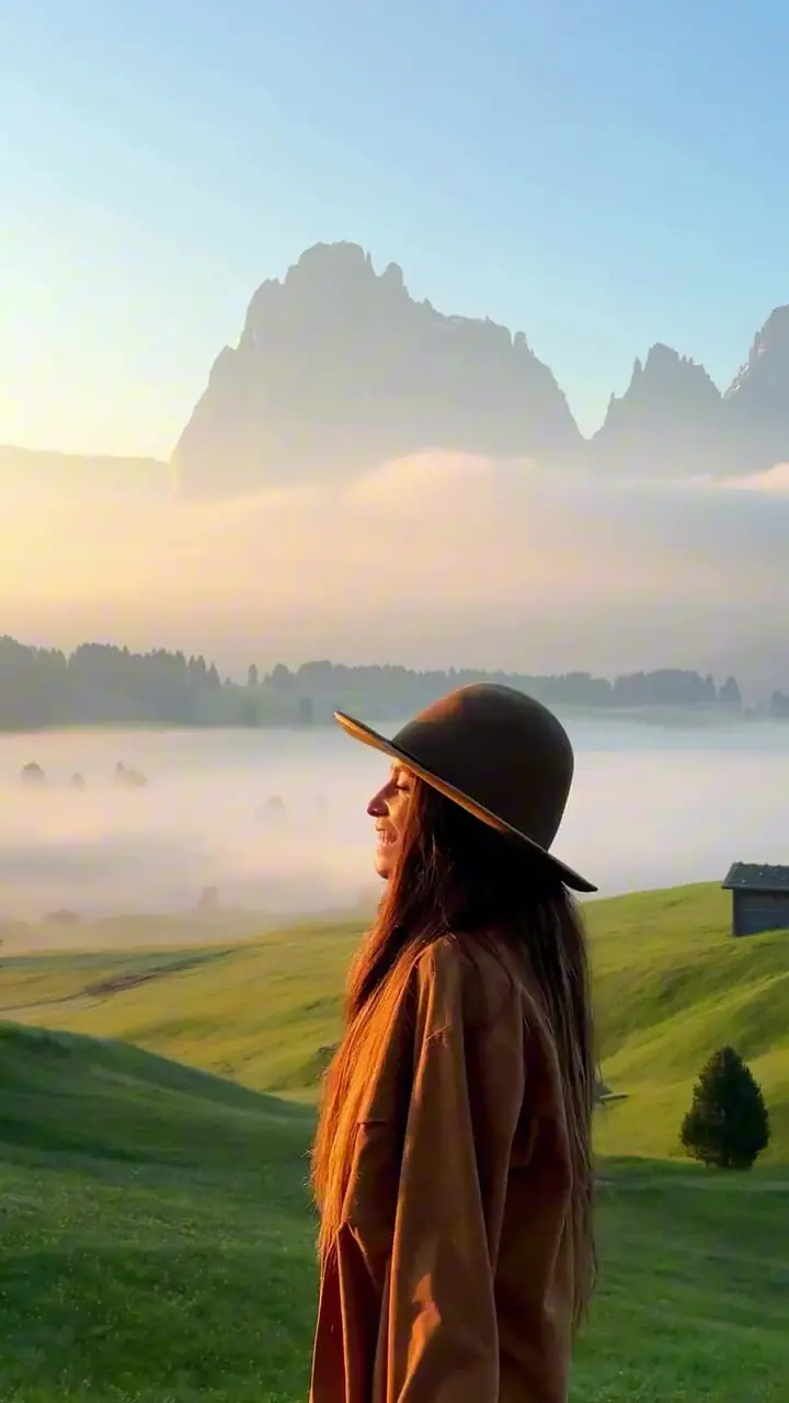 فیلم منظره خیره‌کننده دولومیت ایتالیا